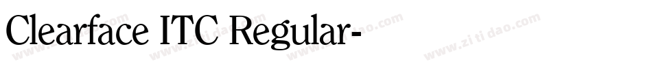 Clearface ITC Regular字体转换